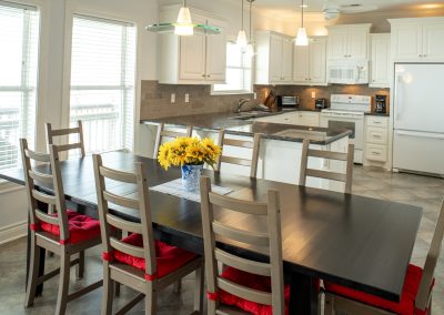 841 Buell Street, Crystal Beach, Texas, 77650, Owner Edward White. Located on the Gulf of America. The house has 3 bedrooms, 2 full baths, laundry room, kitchen, living room dining room, deck, parking area underneath, downstairs shower and view of the beach and Gulf.